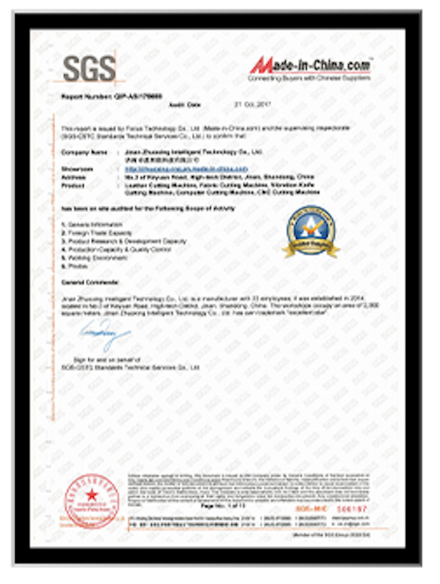 Supplier assessment report issued by SGS (with Made-in-China.com)
