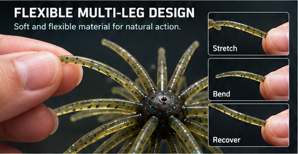 Sea Urchin Soft Bait Multi-Leg Soft Plastic Fishing Lure — detail 5