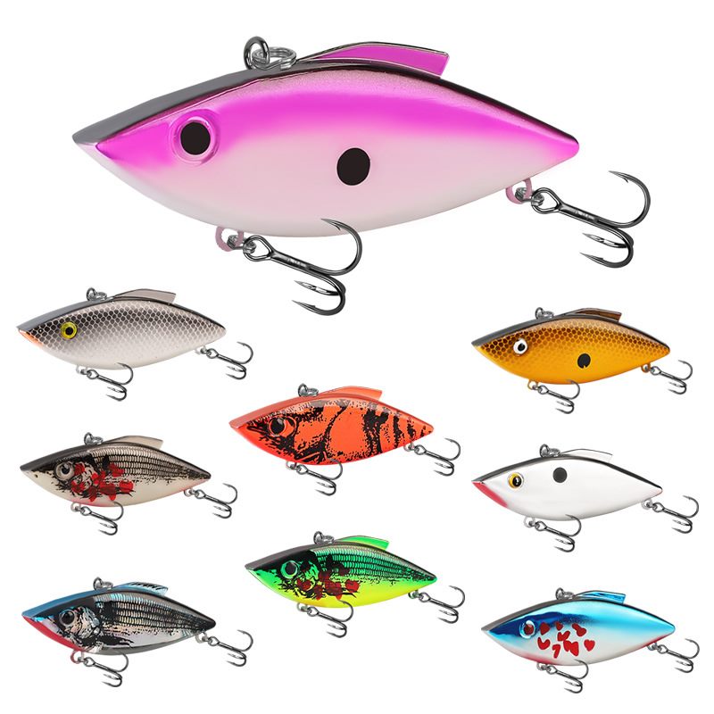 Cheery 65mm 75mm Bionic Vibs Double Hook Crankbait Reflective ABS Hard Lure Fishing for Pe