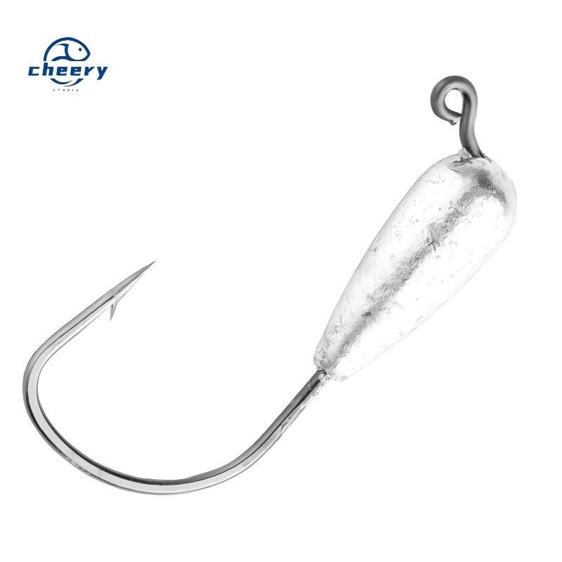 CHEERY High Carbon Steel Jig Head Hook for Soft Worm Lures Fly Fishing River Use Specializ