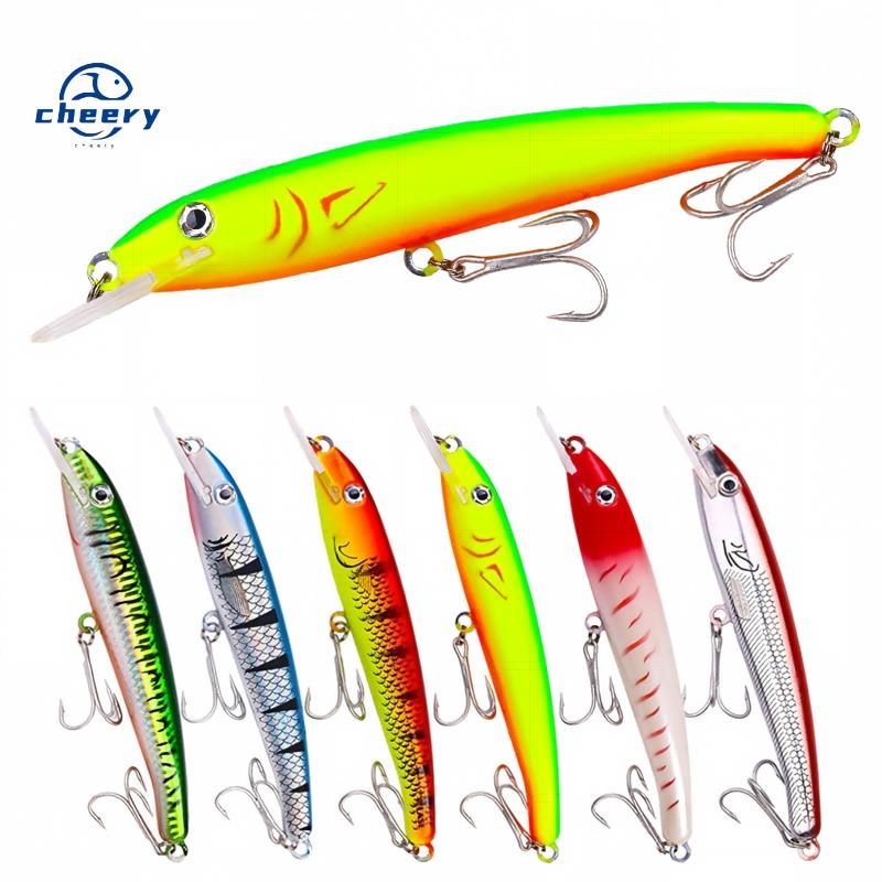 CHEERY Deep Diving Minnow Artificial Hard Bait Lure 30g/44g for Bass Sea Fishing Saltwater