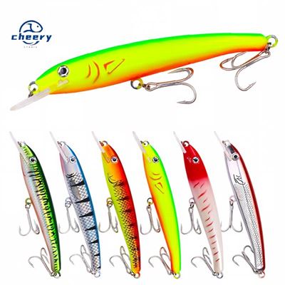 CHEERY Deep Diving Minnow Artificial Hard Bait Lure 30g/44g for Bass Sea Fishing Saltwater