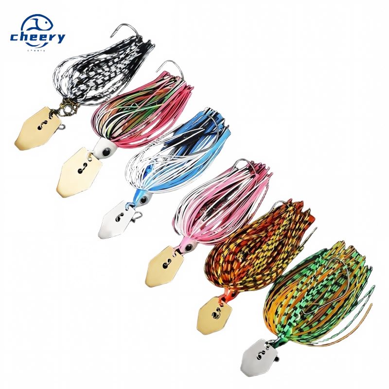 CHEERY Metal Sequin Jig Water-Blocking Board Whisker Lure Live Bait with Hooks 7g/9g/11g/1