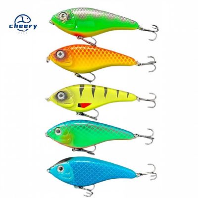 Cheery VIB Vibrating Sinking Lure with Hooks High Gloss Reflection Coating Long Cast Artif