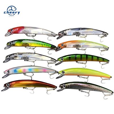 Cheery Lure 11cm/14g Floating Minnow Artificial Hard Bait Stainless Steel Hooks Sea Fishin