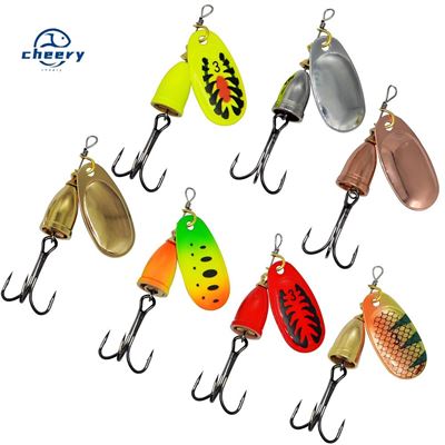 Cheery High Quality 8g 7colors Wholesale Manufacturers Bionic Spoon Fish Lure Brass Sinker
