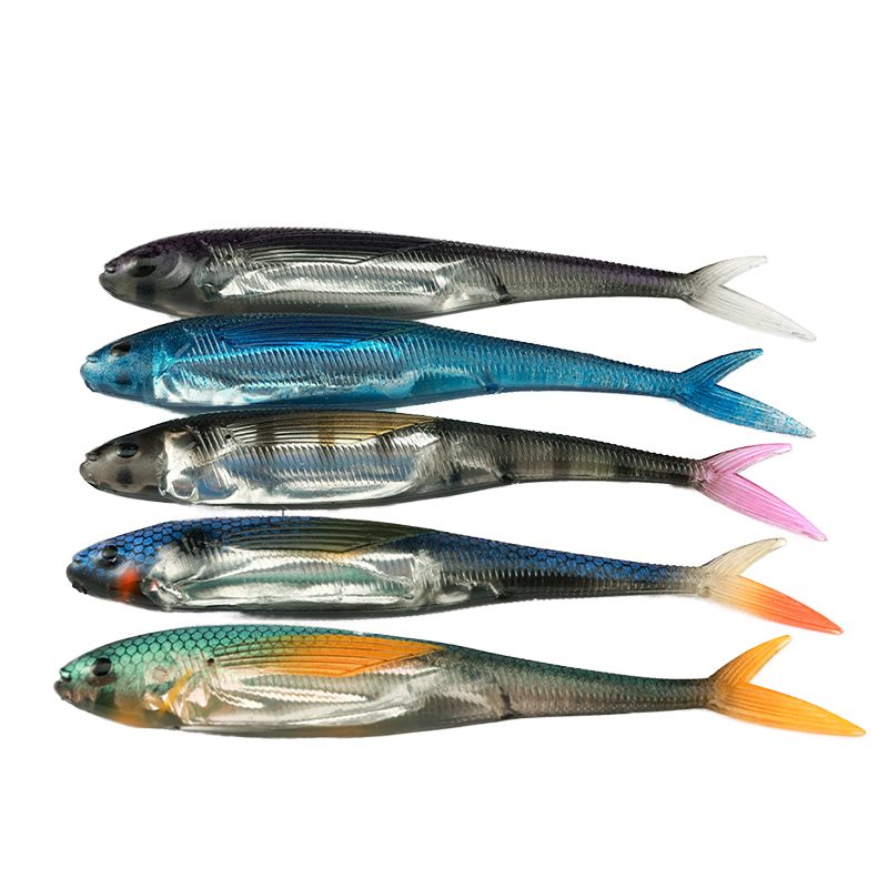 High-Fidelity 3D Printed PVC Flying Fish Bait Creative Design Soft Lure Bass Marlin Pike T