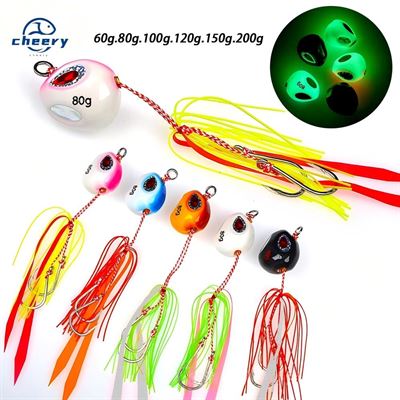 Cheery Alien Yan Yue 60200g Glow-in-the-Dark Lure Jig-Head Lead Bait for Zander Salmon Sal