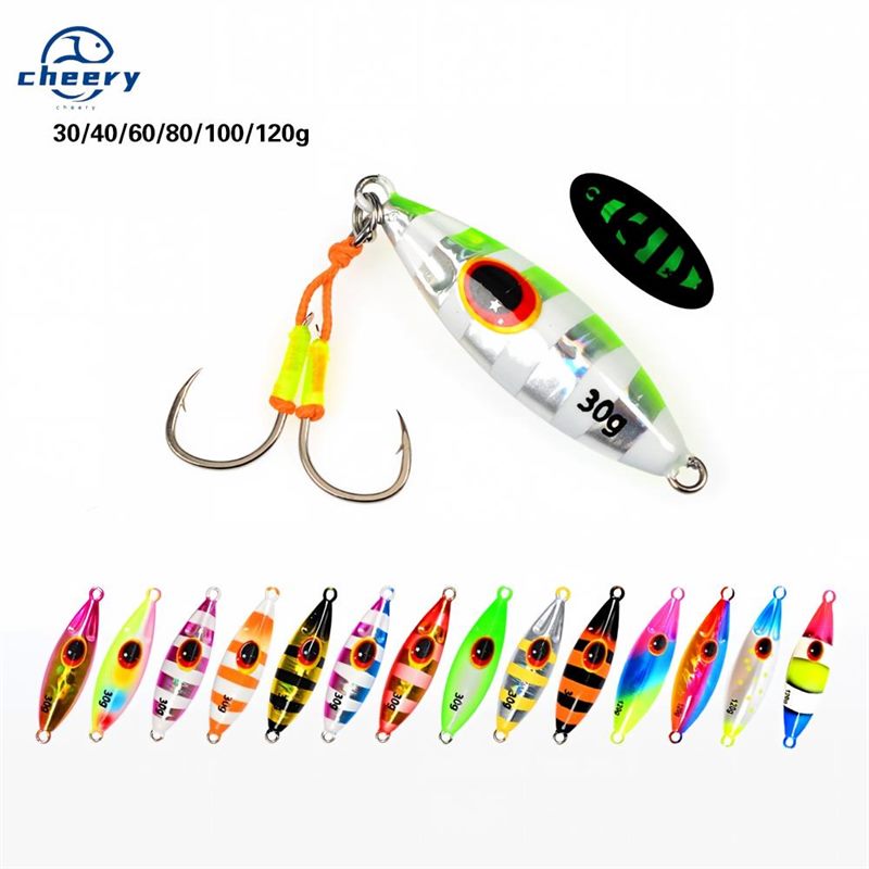 Cheery Deep Sea Slow Pitch Jig 20-120g Slow Sinking Baitcasting Jig Lure Offshore Sea Fish