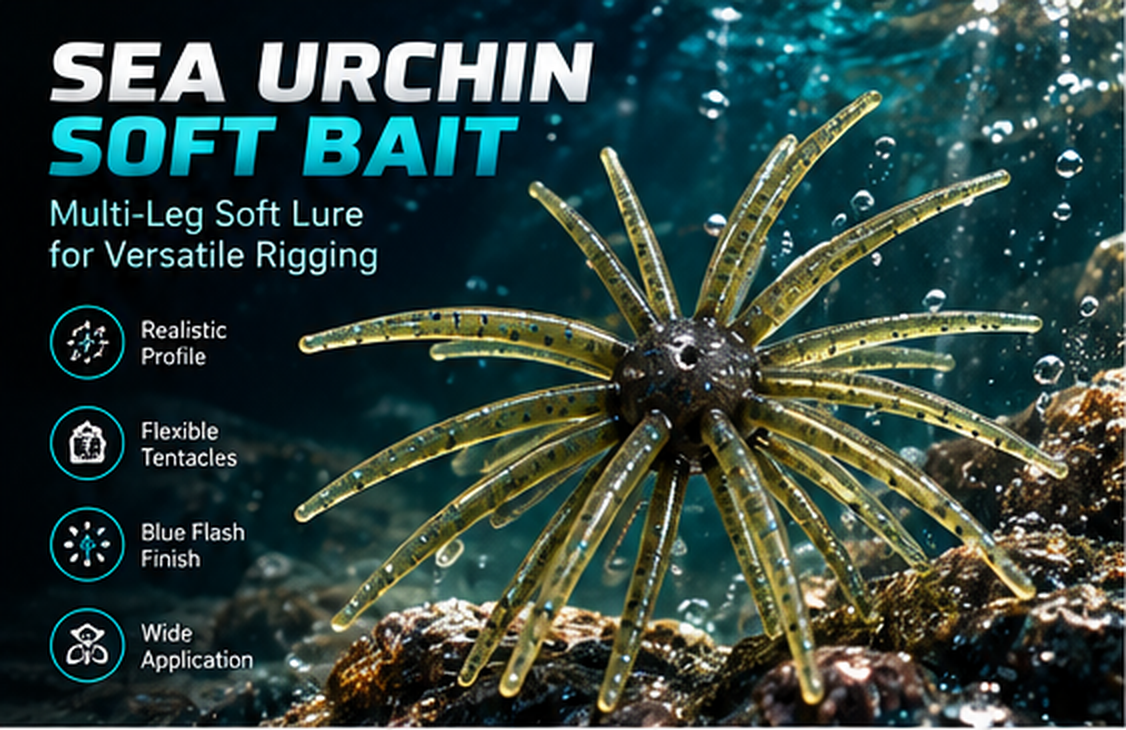 Sea Urchin Soft Bait Multi-Leg Soft Plastic Fishing Lure
