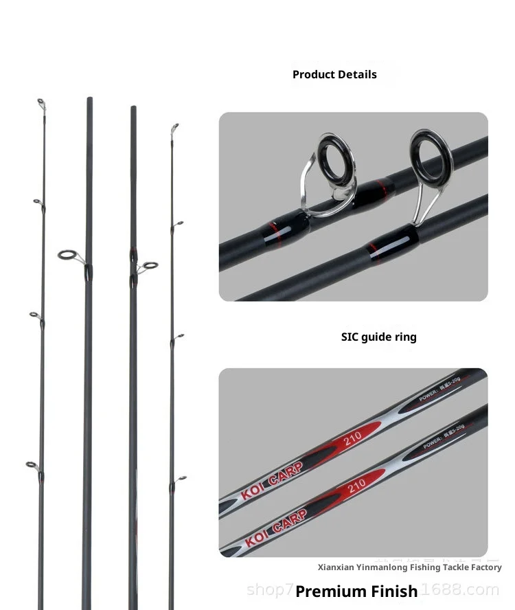 Cheery Lure Rod Adjustable Telescopic Boat Carbon Lure Rod - view 12