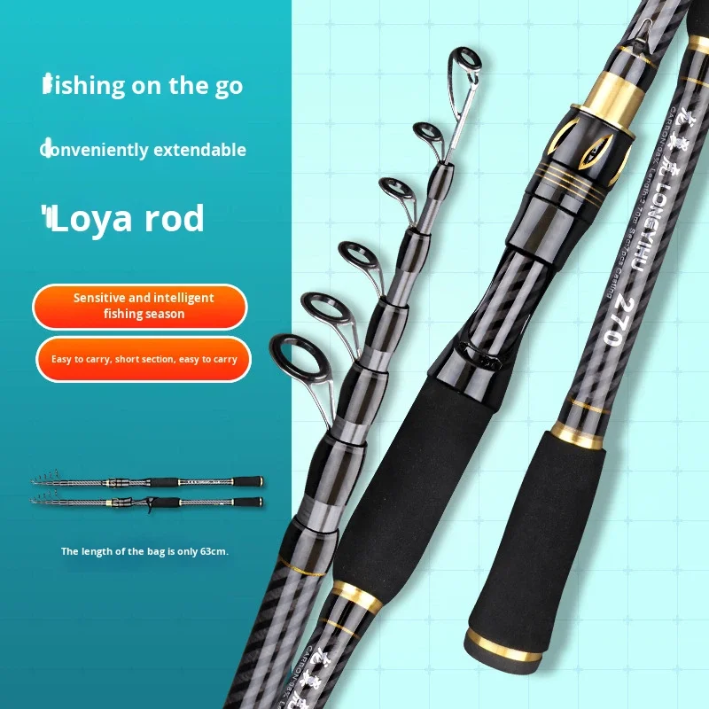 Factory Direct Sales Carbon Telescopic Fishing Carbon Lure Rod - view 2