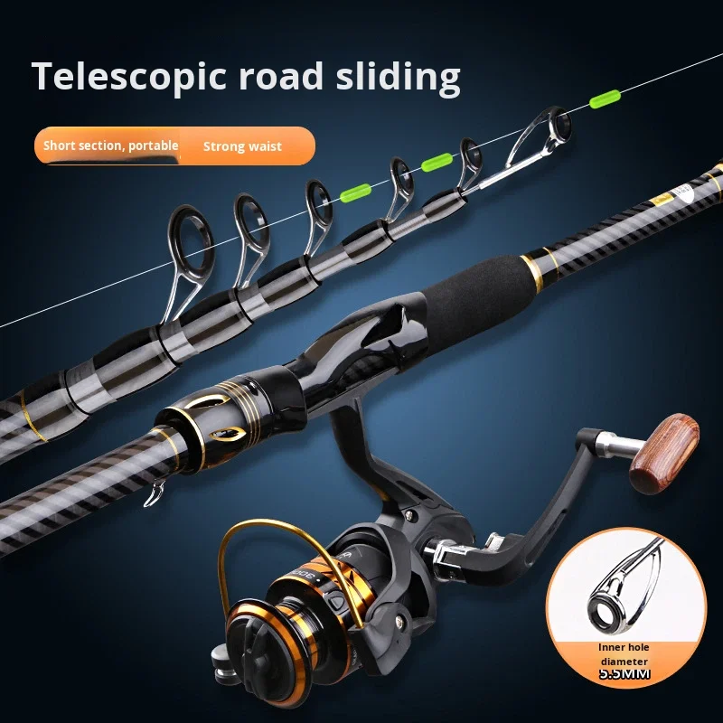 Factory Direct Sales Carbon Telescopic Fishing Carbon Lure Rod - view 3