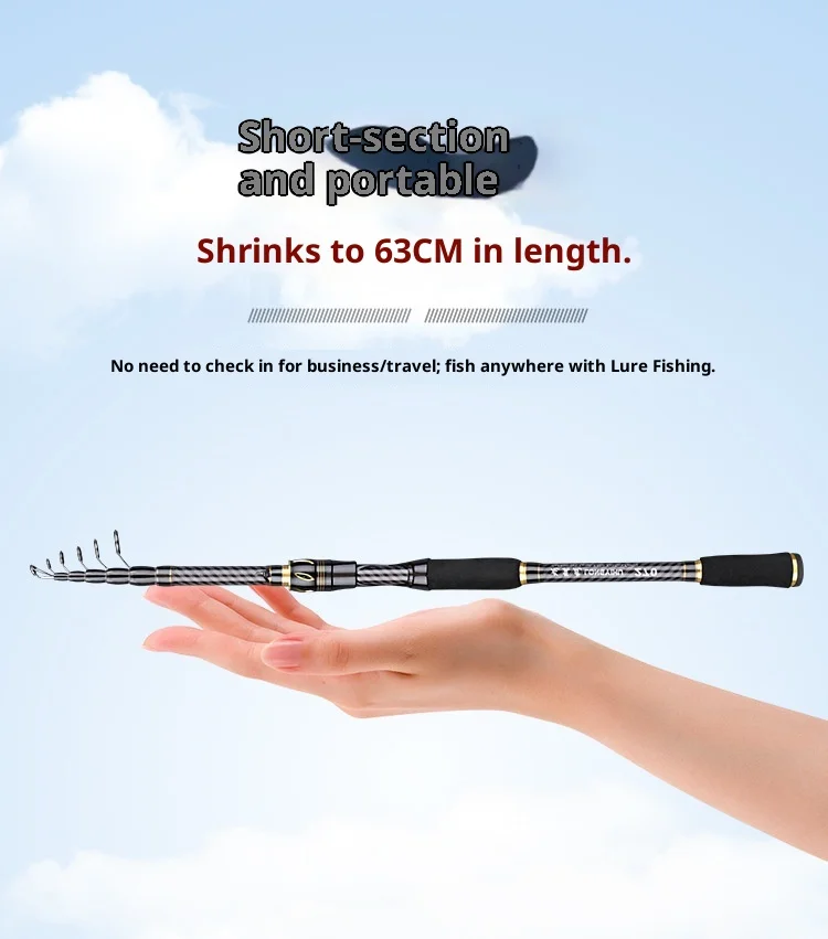 Factory Direct Sales Carbon Telescopic Fishing Carbon Lure Rod - view 9