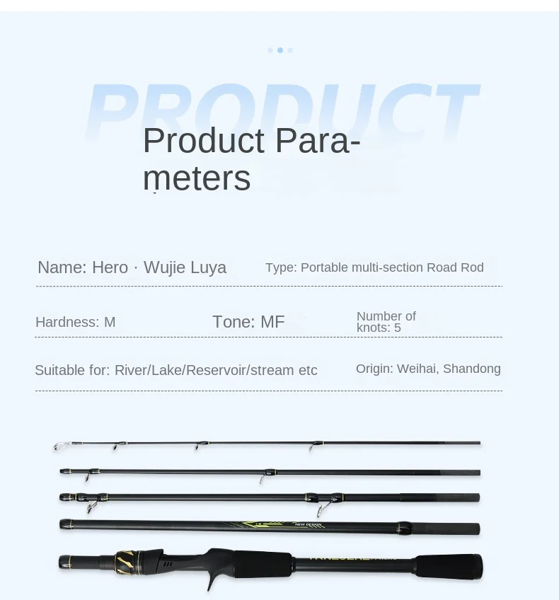 Multi section Telescopic 5 Section Ultra Carbon Lure Rod - view 8