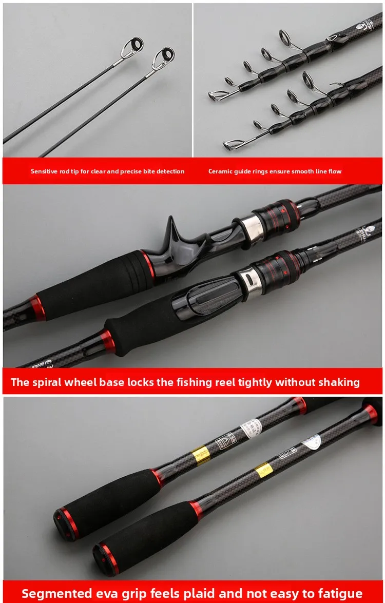 Carbon Telescopic Lure Rod Adjustable Ultra Carbon Lure Rod - view 11