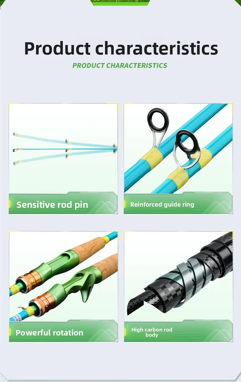 Lure Rod Set Carbon Fiber Medium Carbon Lure Rod - view 9