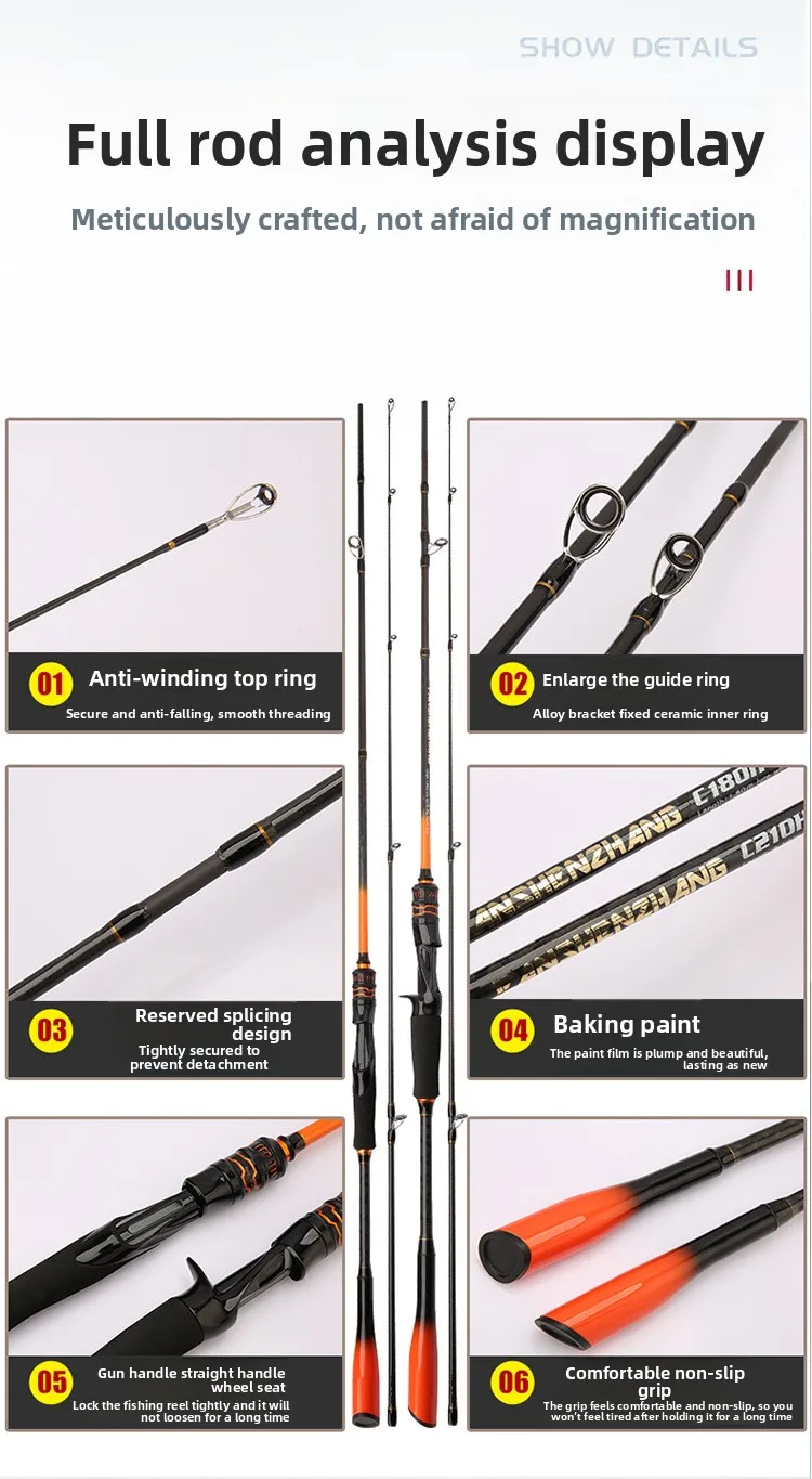 Authentic Carbon Medium Action Carp Lure Carbon Lure Rod - view 9