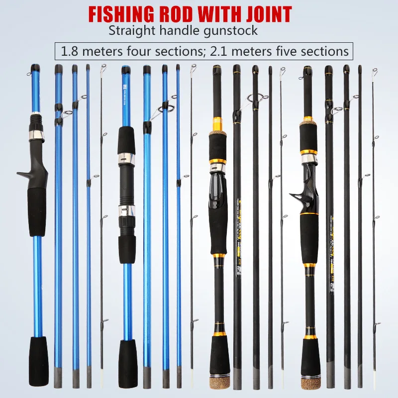 CHEERY New Multi Section Adjustable Carp Glass steel Lure Rod - view 1