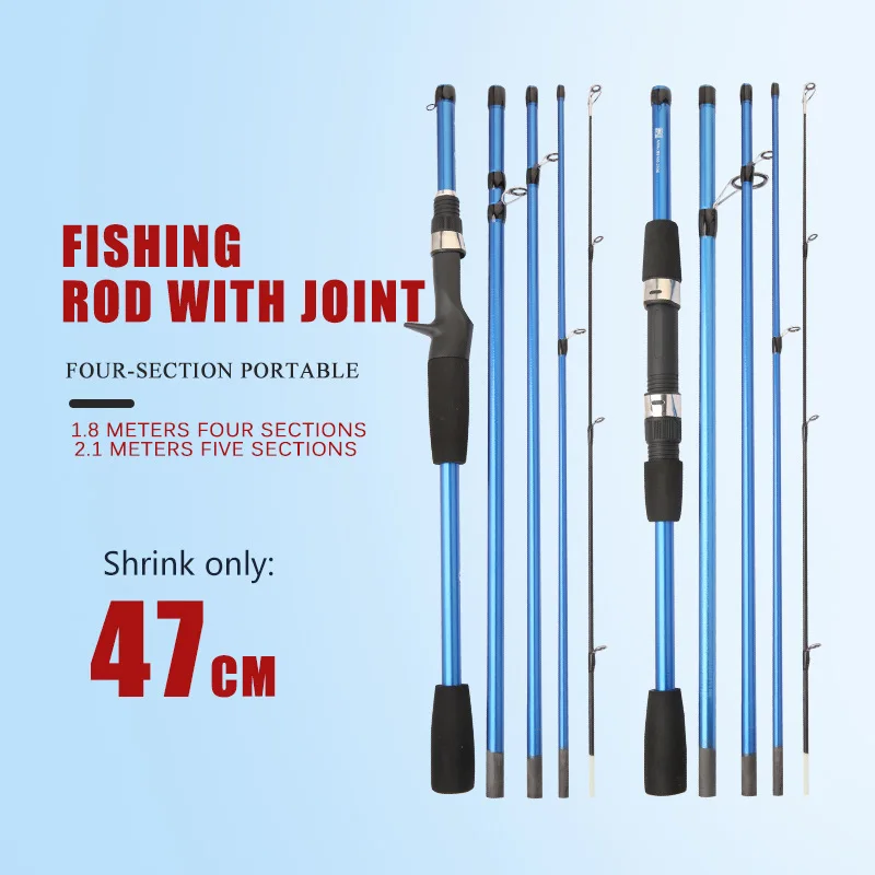 CHEERY New Multi Section Adjustable Carp Glass steel Lure Rod - view 5