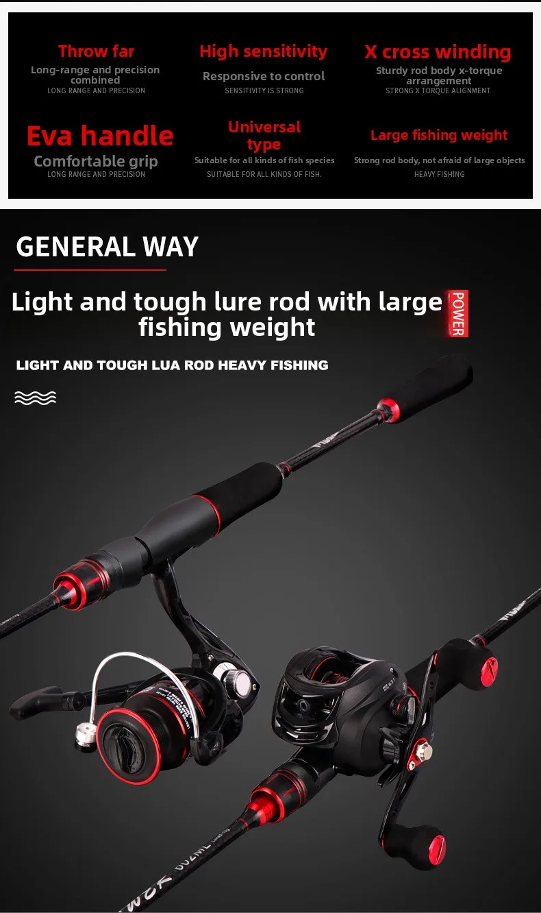 Carbon Bass Lure Rod Set with Carbon Lure Rod - view 8