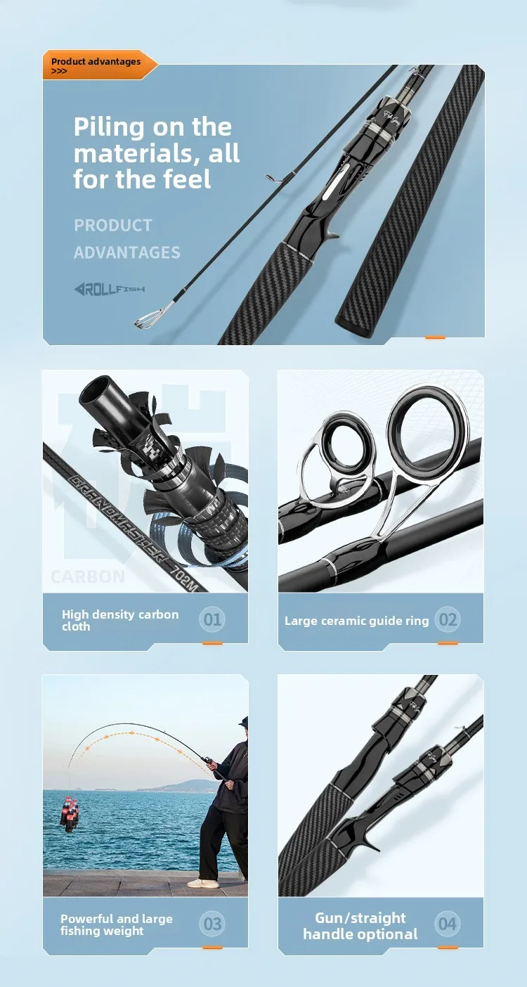 CHEERY 30T Single Rod Full Set Carbon LureFishing Rod - view 9