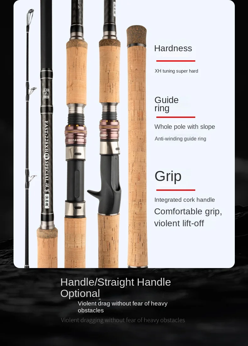 Lei Qiang Rod Black Luya Fishing Carbon Luya Rod - view 9