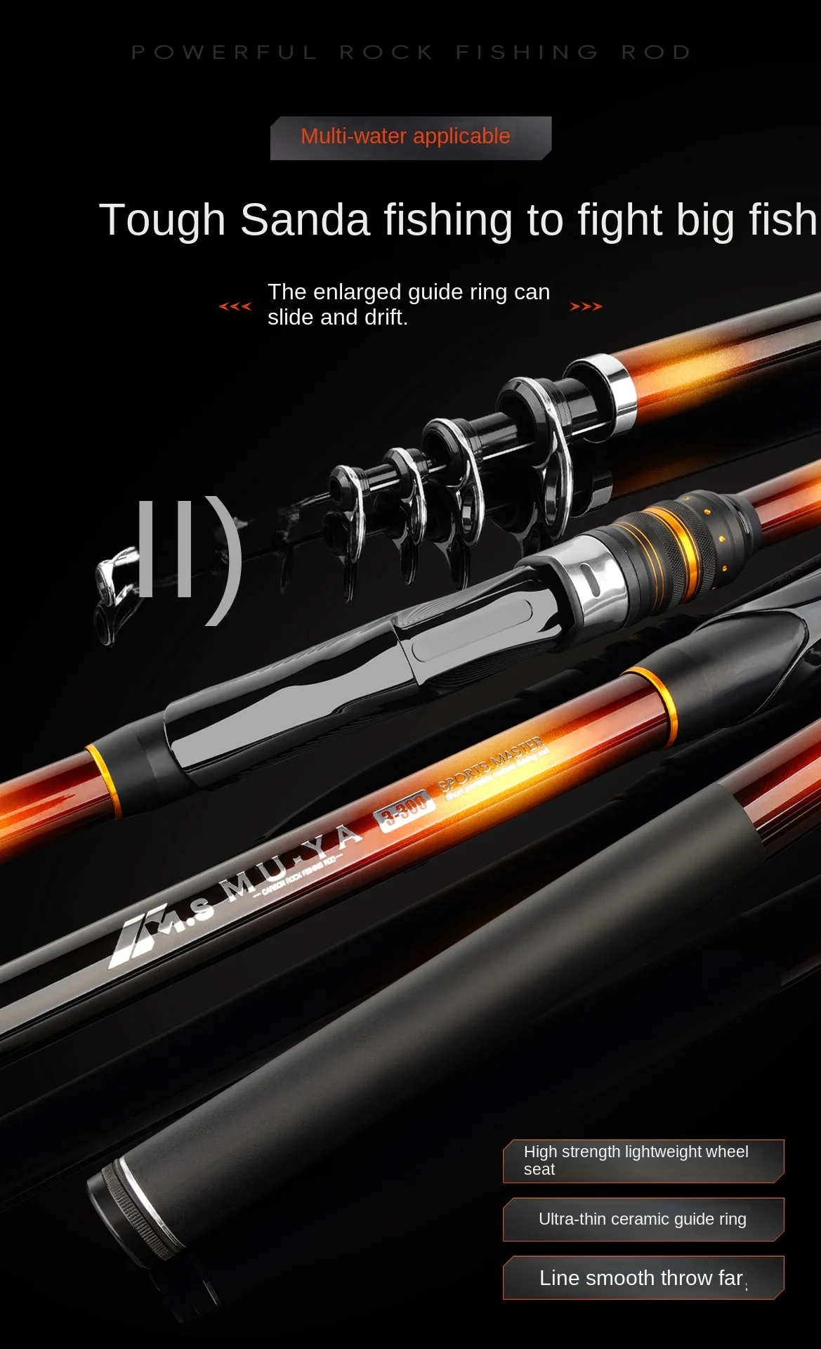 CHEERY Carbon Rock Fishing Rod XY Carbon Fishing Rod - view 7