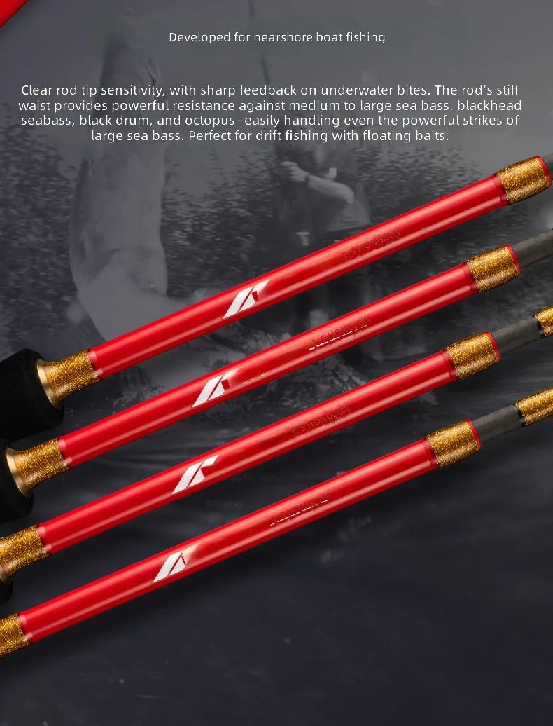 CHEERY Sea Fishing Offshore Small Boat Carbon Fishing Rod - view 9