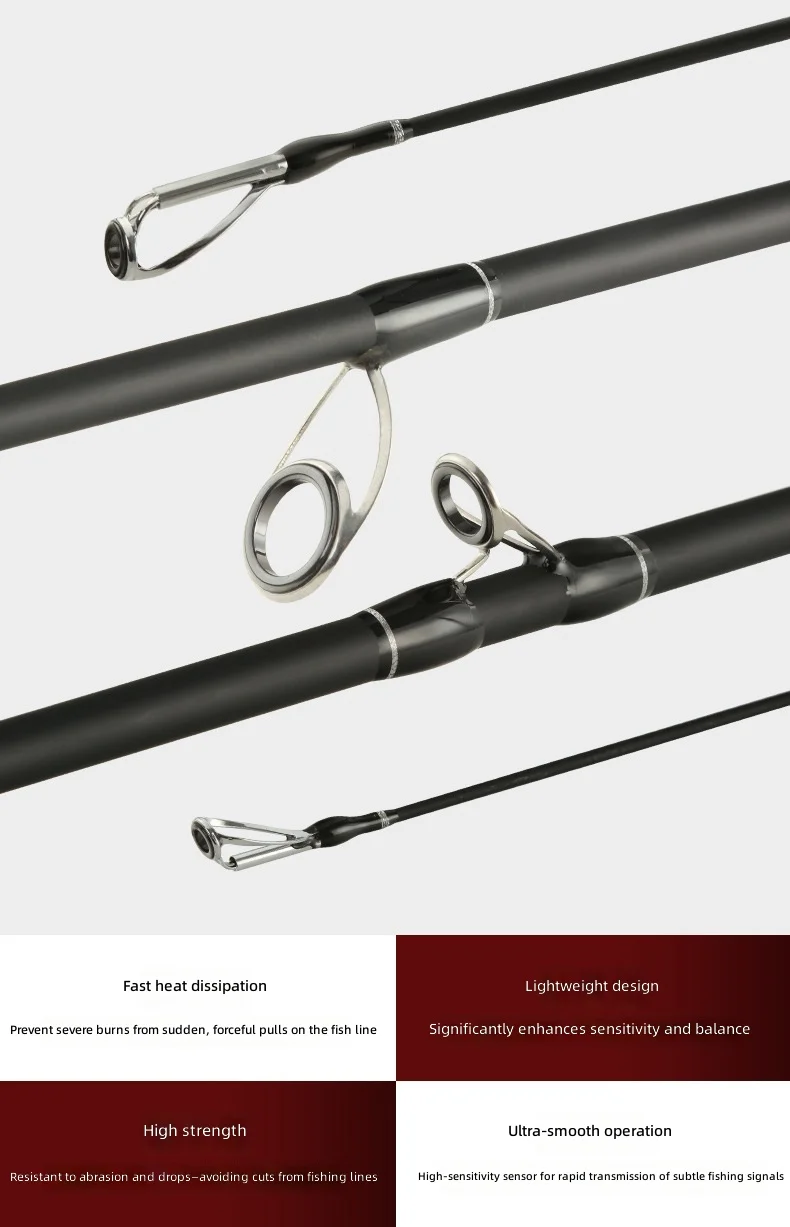 CHEERY Super Hard Straight Handle Carbon Carbon Luya Rod - view 7