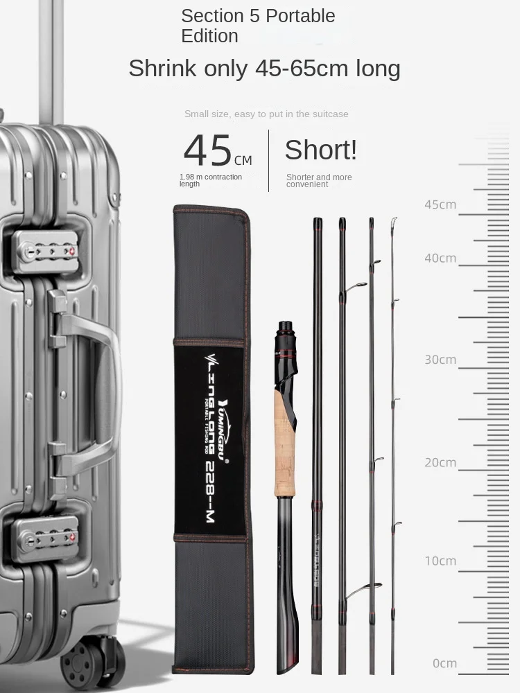 Carbon Universal Luya Five Section Portable Carbon Fishing Rod - view 3