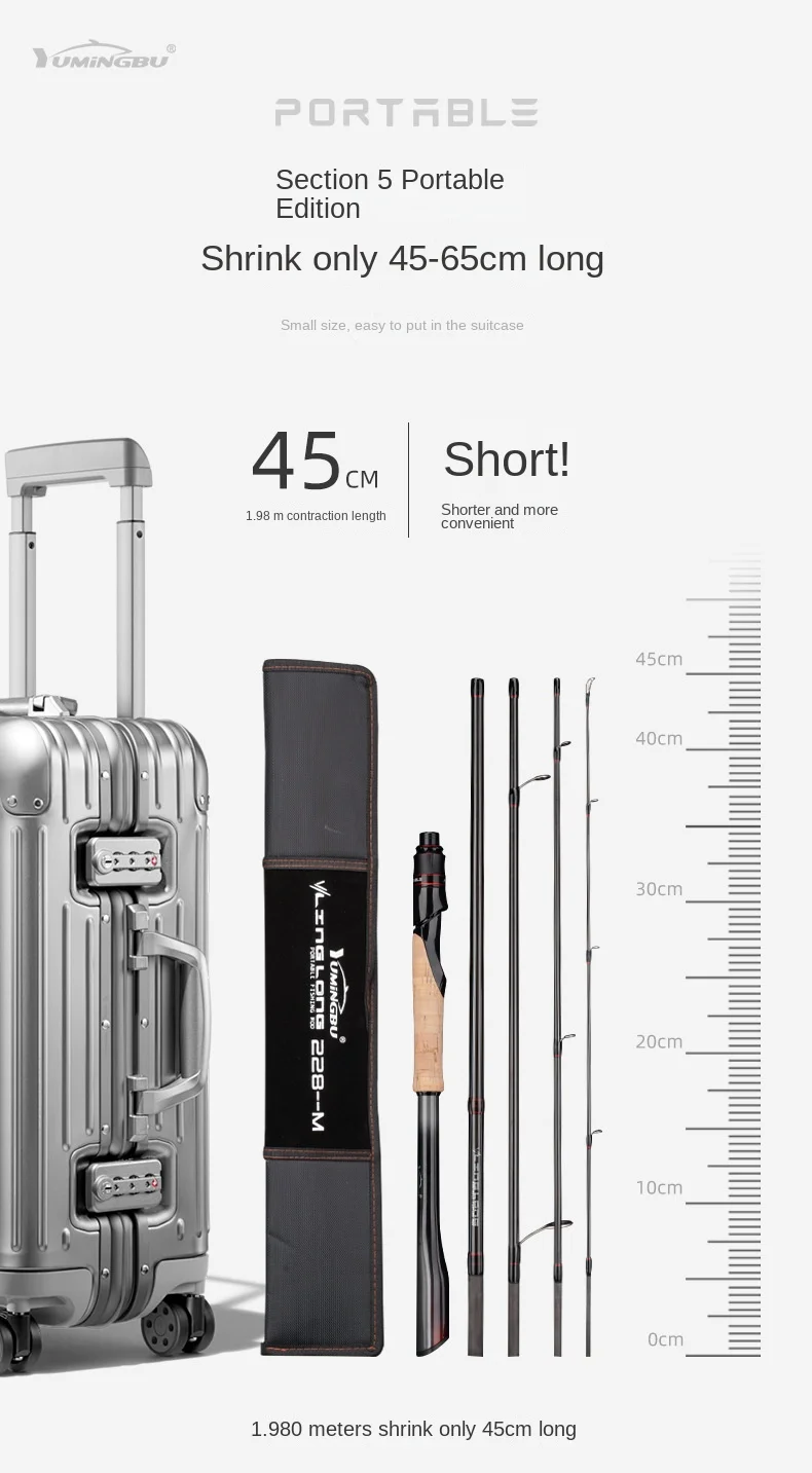 Carbon Universal Luya Five Section Portable Carbon Fishing Rod - view 8