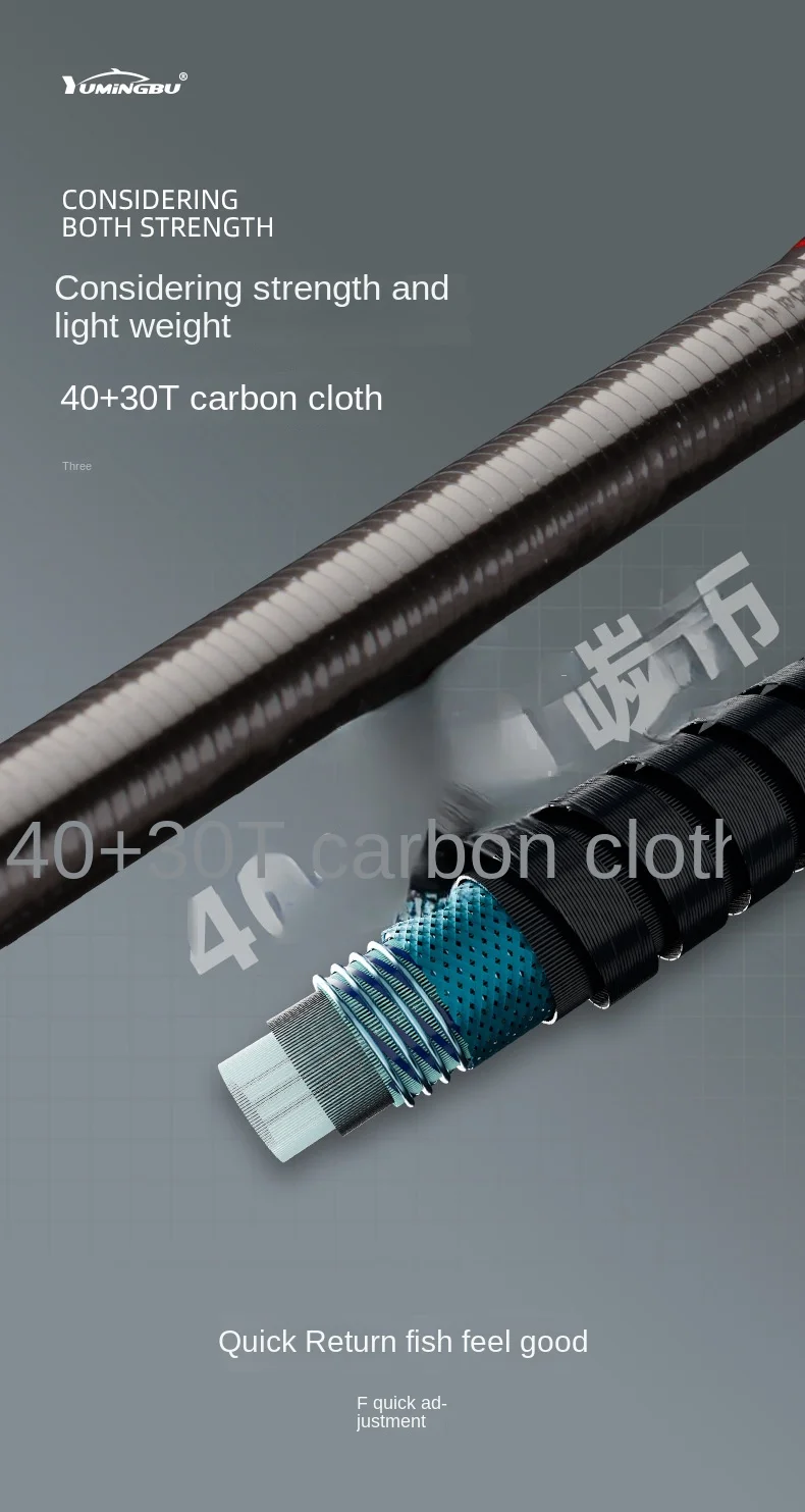 Carbon Universal Luya Five Section Portable Carbon Fishing Rod - view 15