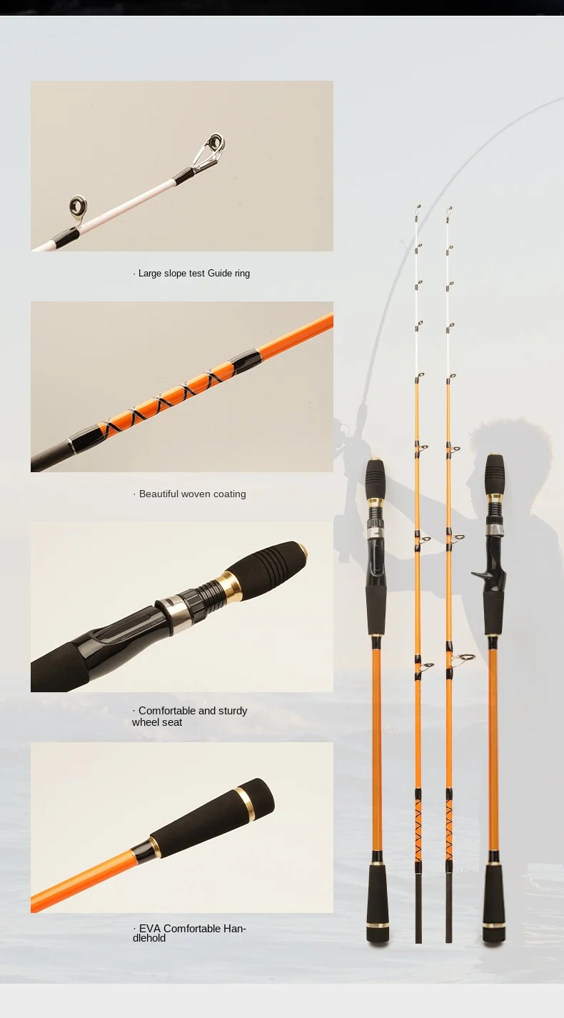 Half boat Fishing Carbon Plate Slow Carbon Lure Rod - view 7