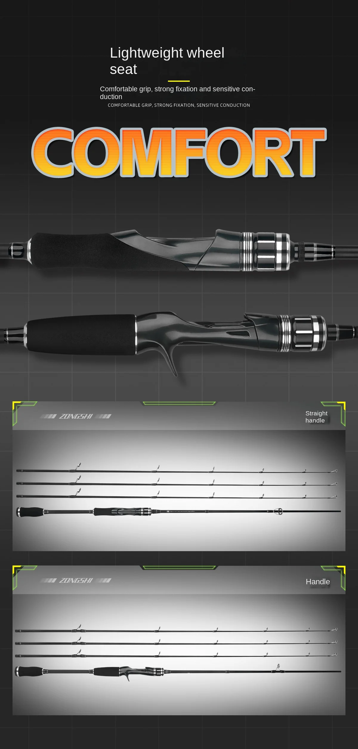 CHEERY Carbon Luya Rod Three Piece Carbon Lure Rod - view 8