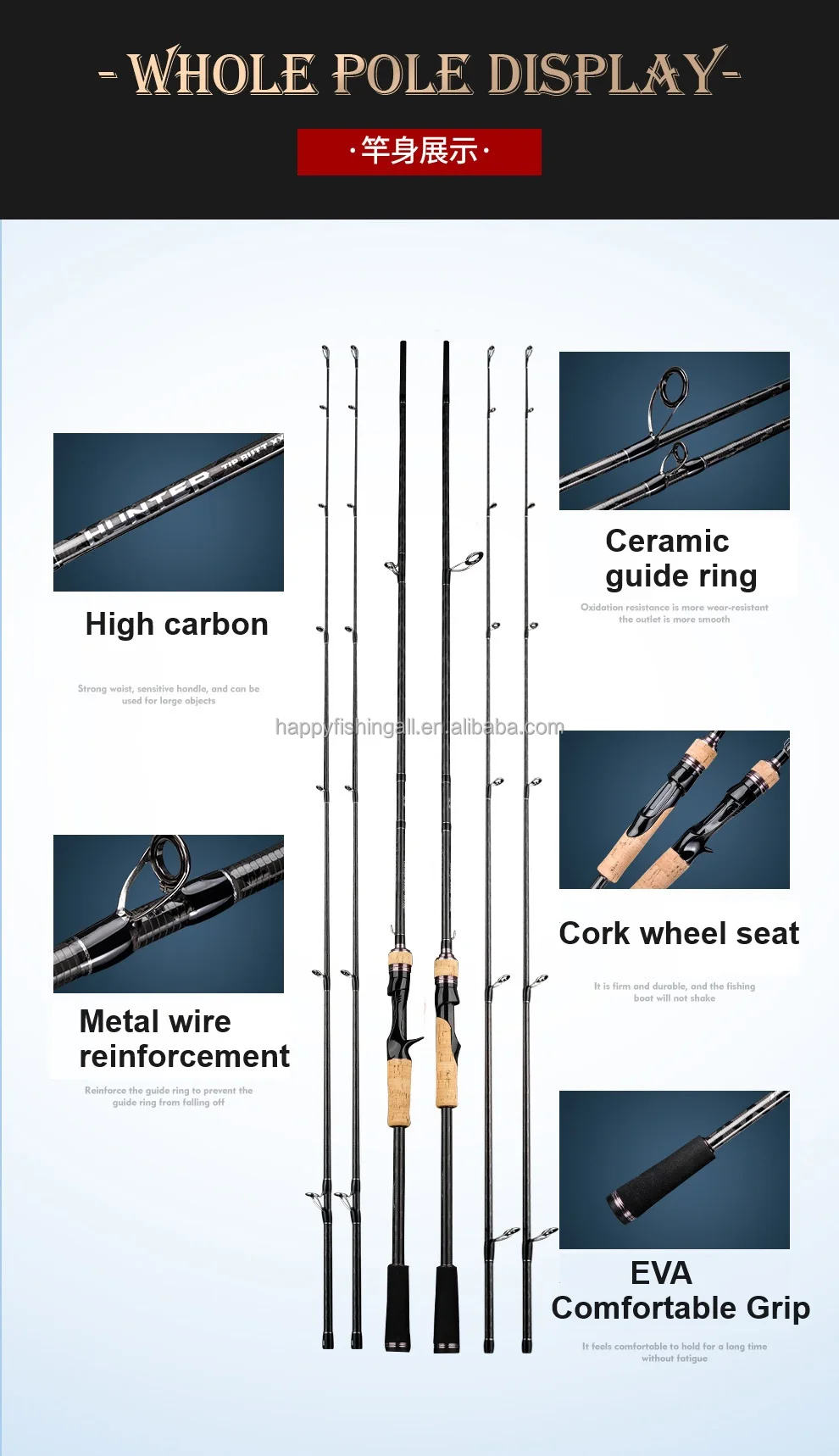 Ultralight Power Medium 2 Section 5g Carbon Various - view 8