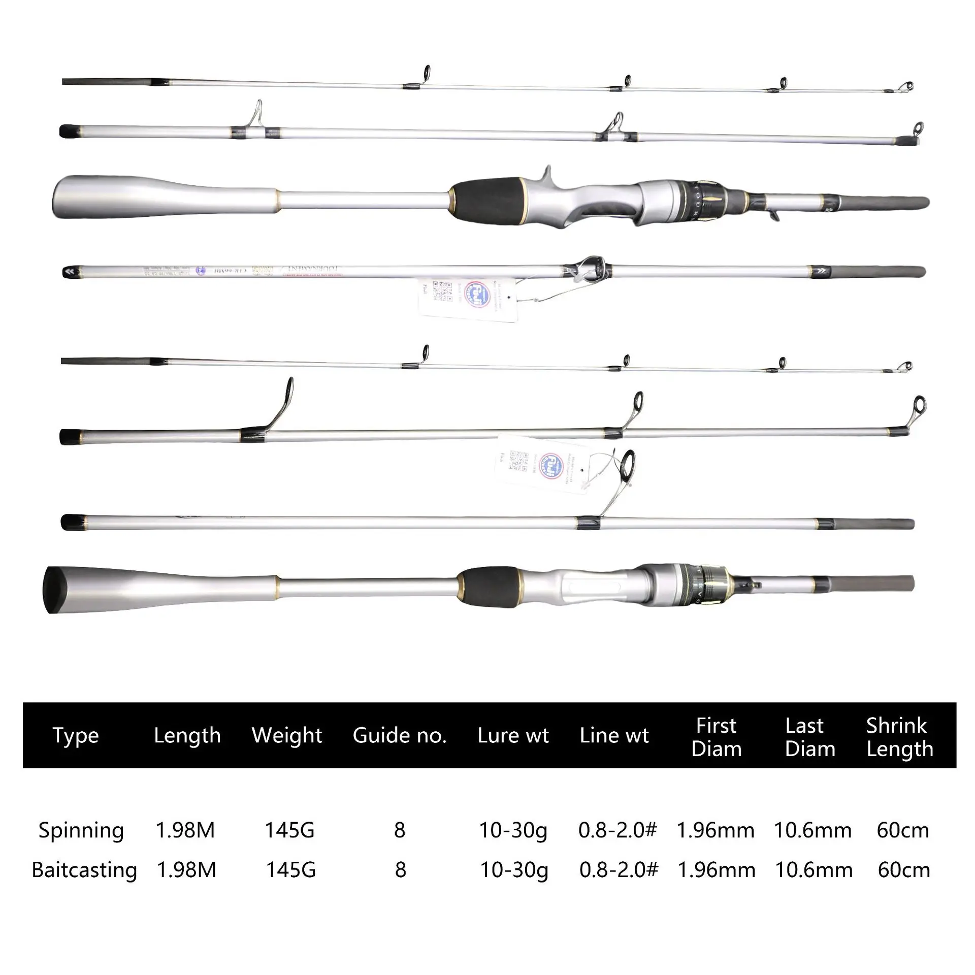 Cheery New 1 98m 4 Piece Carbon Luya Rod - view 9