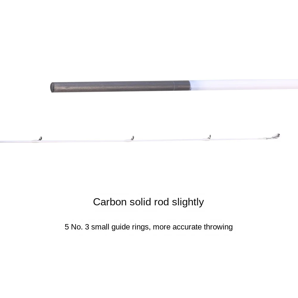 Cheery New Small White Solid Carbon Carbon Luya Rod - view 9