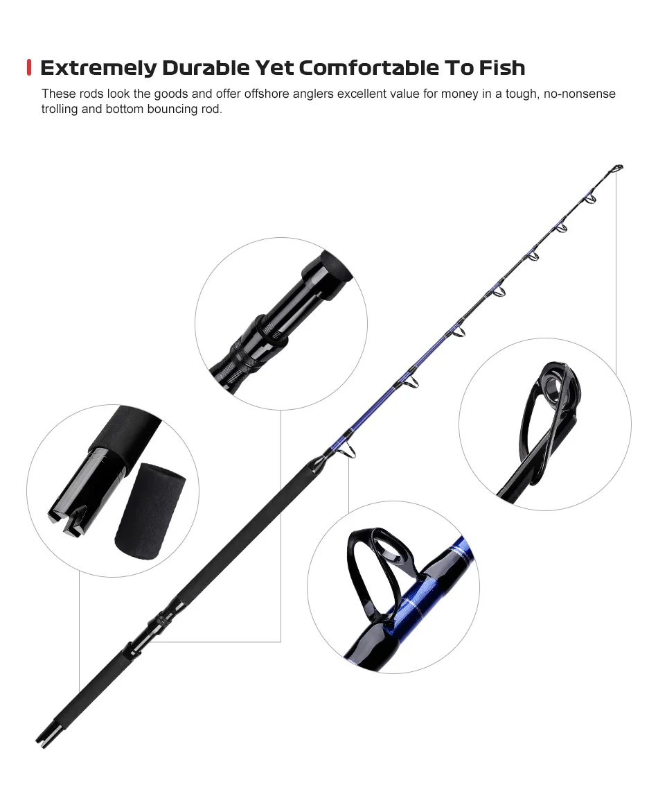 NOEBY Offshore Saltwater Rod Big Game Carbon Boat / Raft Rod - view 8