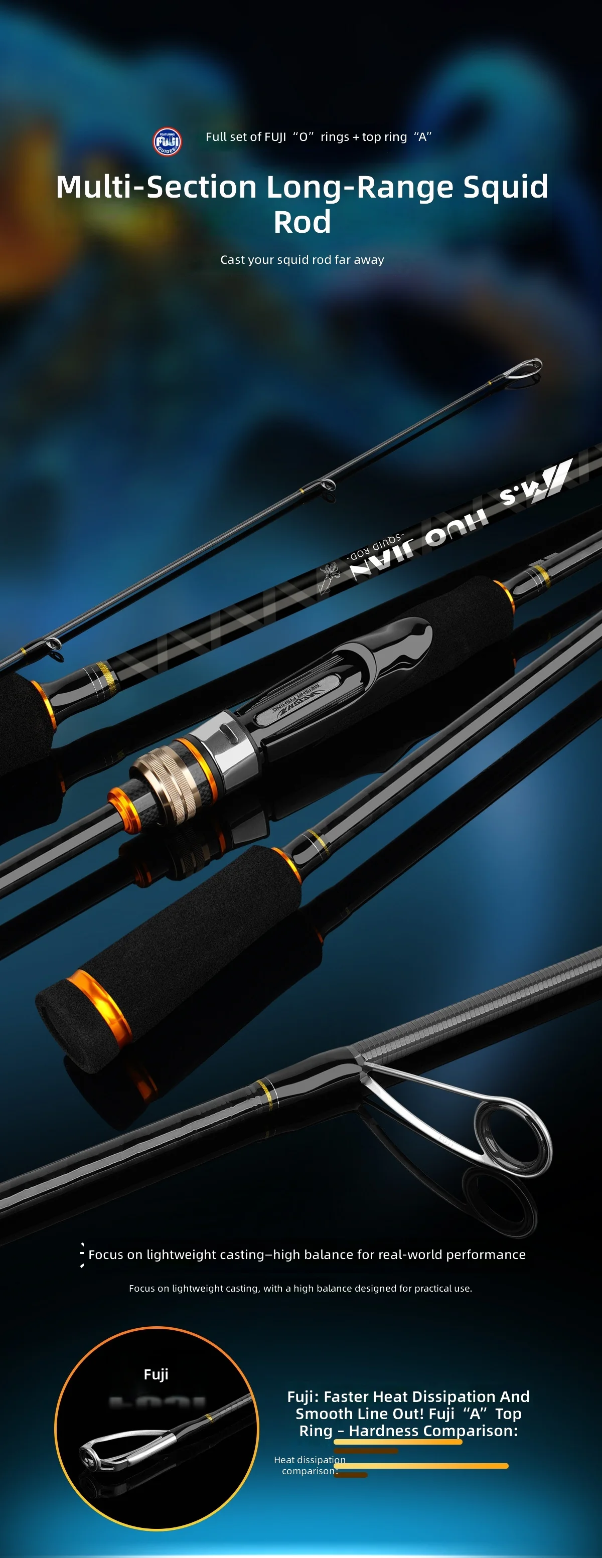 CHEERY NEW Fishing Long Cast Squid Carbon Luya Rod, Sea Rod - view 12