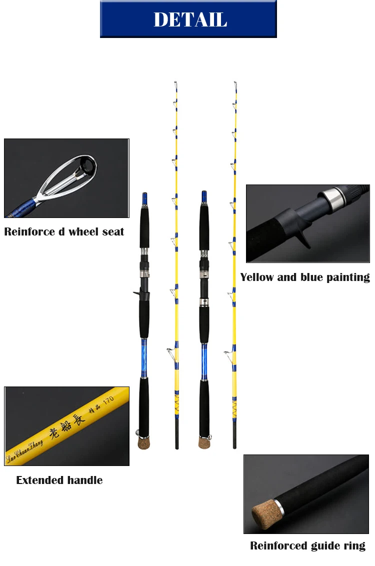 Good Quality Slow Pitch 2 Section Carbon Boat / Raft Rod - view 9