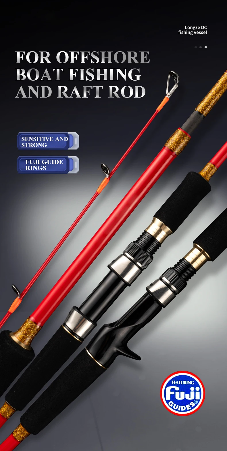 CHEERY Red FUJI Rings 1 55m Carbon Fiber Boat / Raft Rod - view 7