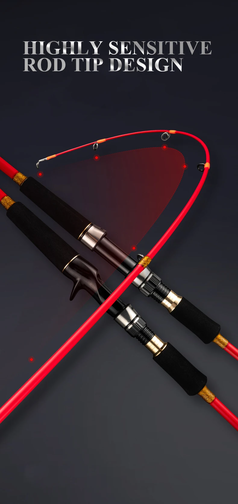 CHEERY Red FUJI Rings 1 55m Carbon Fiber Boat / Raft Rod - view 10