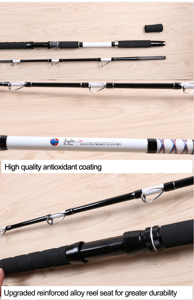 CHEERY High Carbon 2 1m 2 Carbon Boat / Raft Rod - view 11