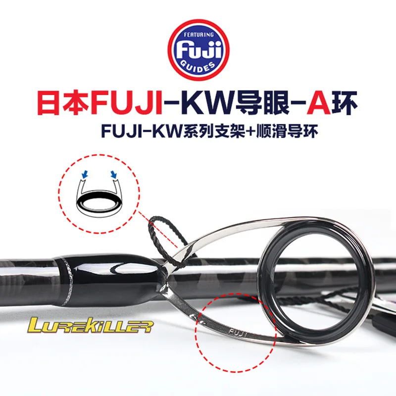 Lurekiller Ultralight High Carbon Jig Fishing Carbon Boat / Raft Rod - view 3