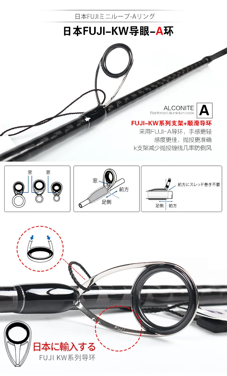 Lurekiller Ultralight High Carbon Jig Fishing Carbon Boat / Raft Rod - view 11