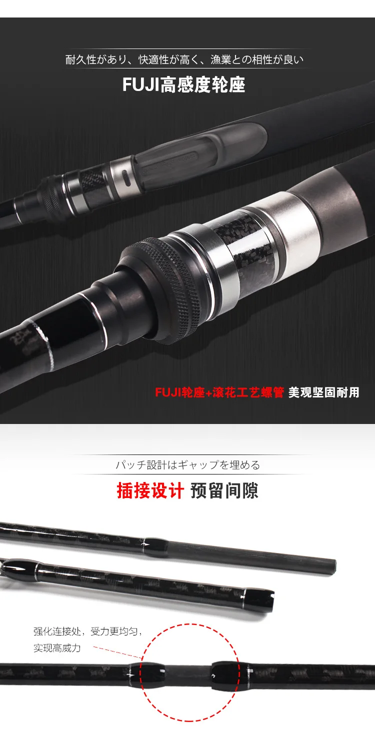 Lurekiller Ultralight High Carbon Jig Fishing Carbon Boat / Raft Rod - view 13