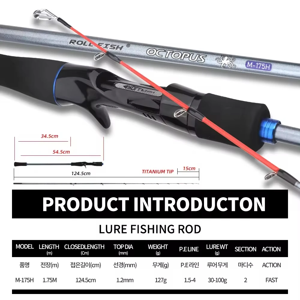 1 75m Ultralight High Carbon EGI Carbon Lure Rod - view 2