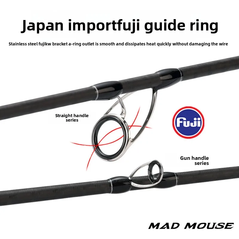 CHEERY Japan Fuji Full Parts Black Carbon Lure Rod - view 2