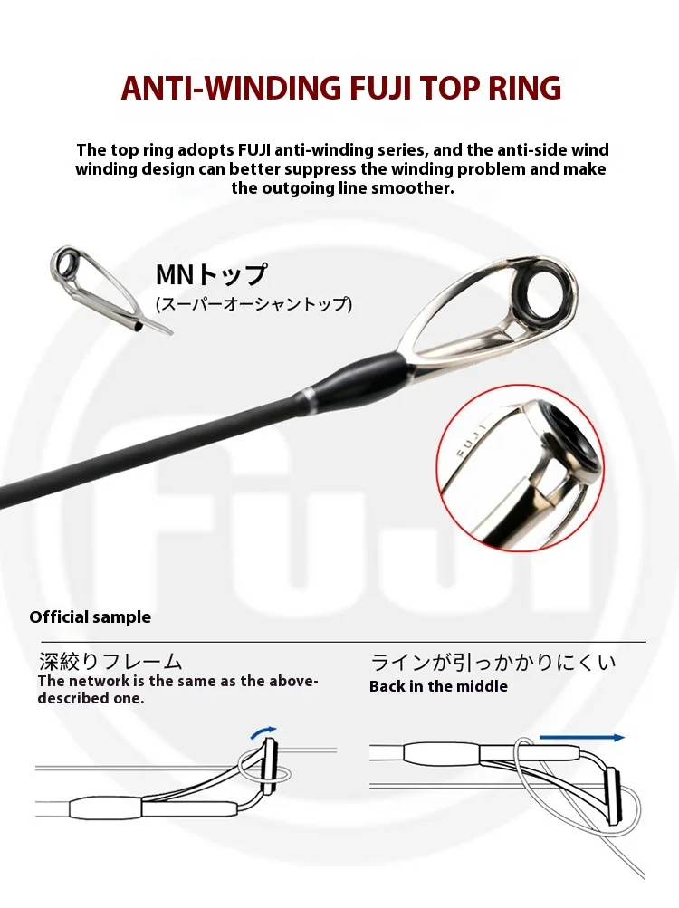CHEERY Japan Fuji Full Parts Black Carbon Lure Rod - view 13